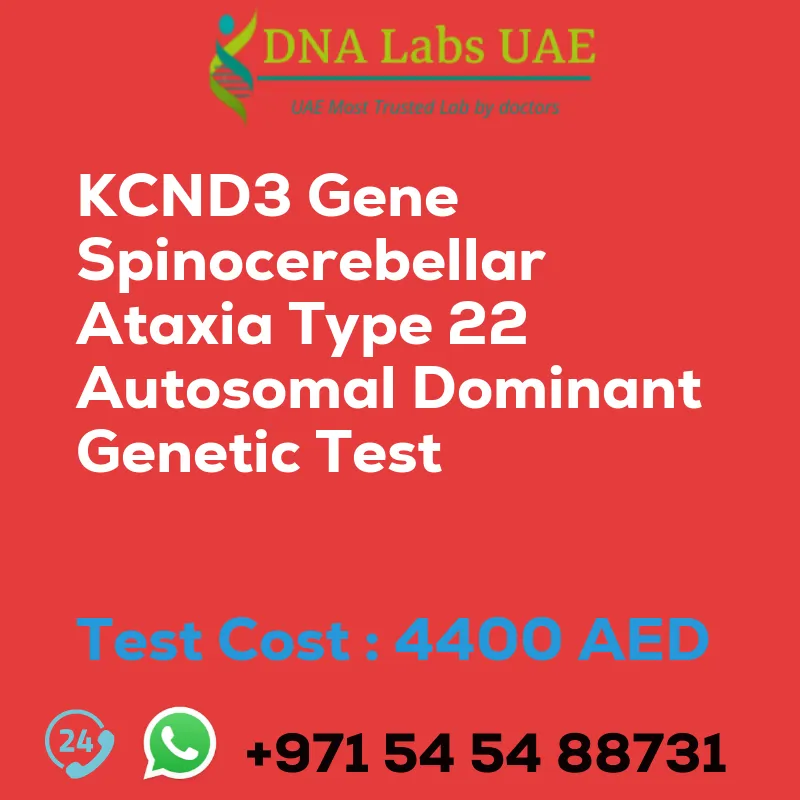 KCND3 Gene Spinocerebellar Ataxia Type 22 Autosomal Dominant Genetic Test sale cost 4400 AED