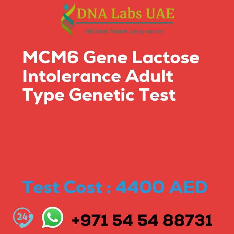 MCM6 Gene Lactose Intolerance Adult Type Genetic Test sale cost 4400 AED