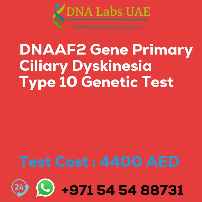 DNAAF2 Gene Primary Ciliary Dyskinesia Type 10 Genetic Test sale cost 4400 AED