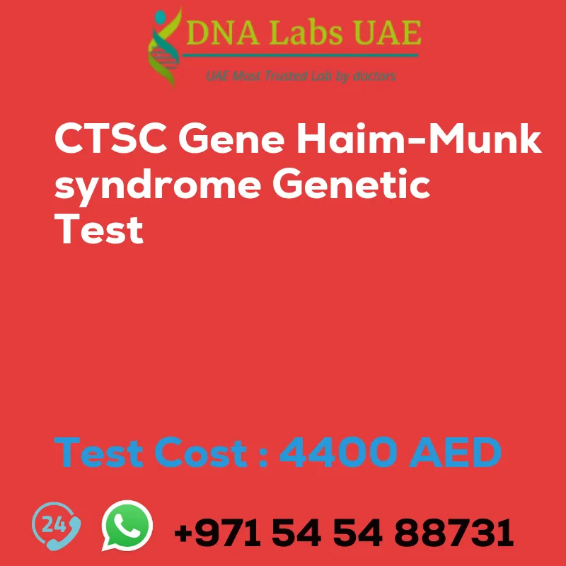 CTSC Gene Haim-Munk syndrome Genetic Test sale cost 4400 AED