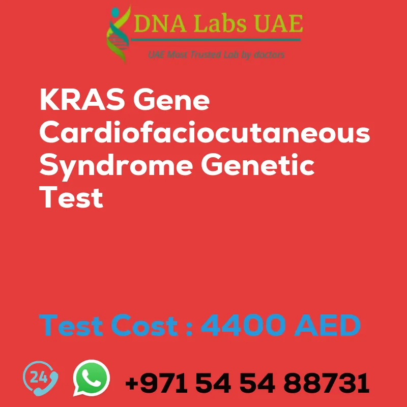 KRAS Gene Cardiofaciocutaneous Syndrome Genetic Test sale cost 4400 AED