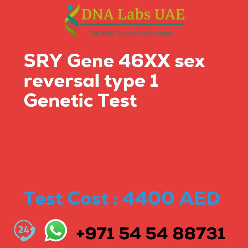 SRY Gene 46XX sex reversal type 1 Genetic Test sale cost 4400 AED
