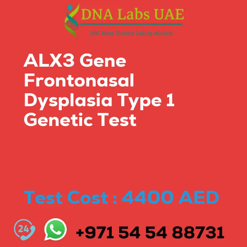 ALX3 Gene Frontonasal Dysplasia Type 1 Genetic Test sale cost 4400 AED