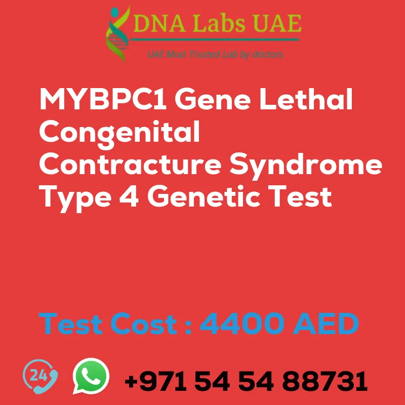 MYBPC1 Gene Lethal Congenital Contracture Syndrome Type 4 Genetic Test sale cost 4400 AED