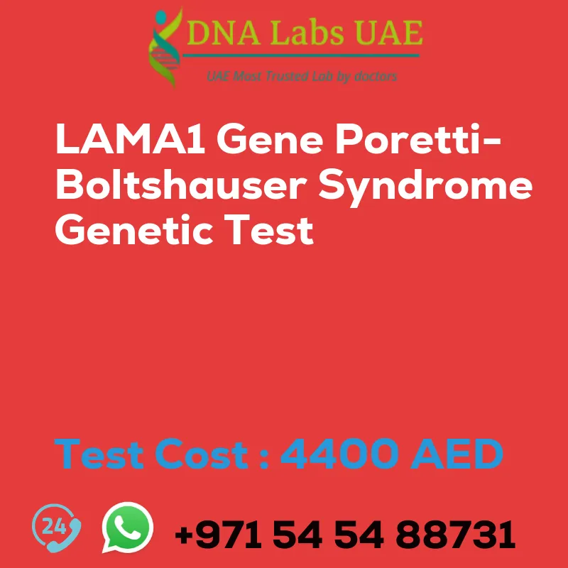 LAMA1 Gene Poretti-Boltshauser Syndrome Genetic Test sale cost 4400 AED