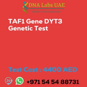 TAF1 Gene DYT3 Genetic Test sale cost 4400 AED
